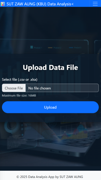 File upload page screenshot